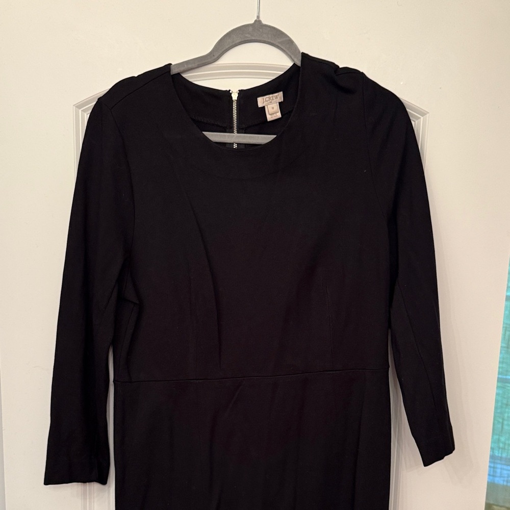 J. Crew Elegant Black Long Sleeve Dress